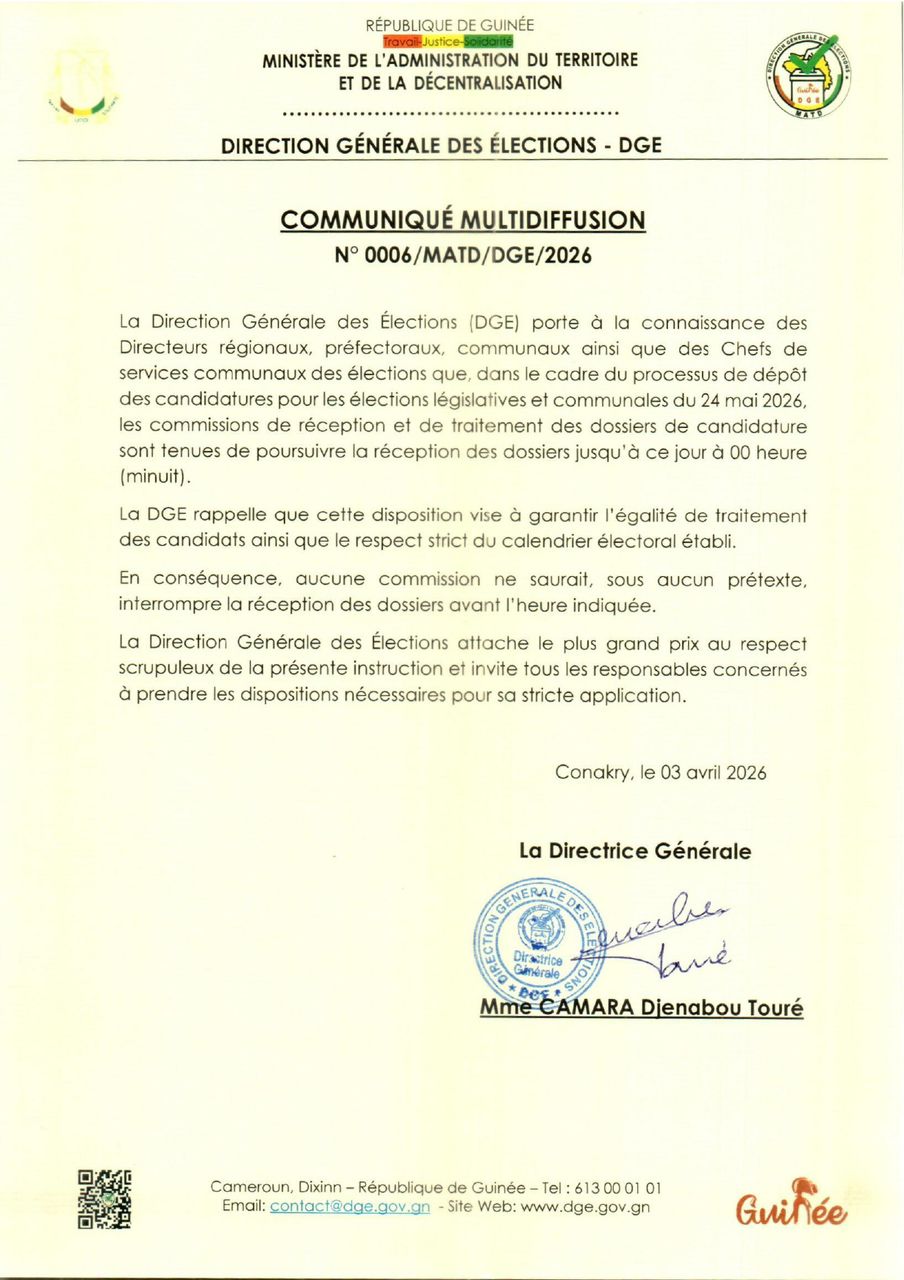 COMMUNIQUE 