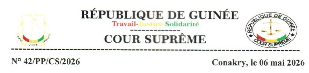 AVIS DE LA COUR SUPREME SUR LE RETRAIT DU PARTI FRONDEG DU PROCESSUS DES ELECTIONS LEGISLATIVES ET COMMUNALES DU 31 MAI 2026