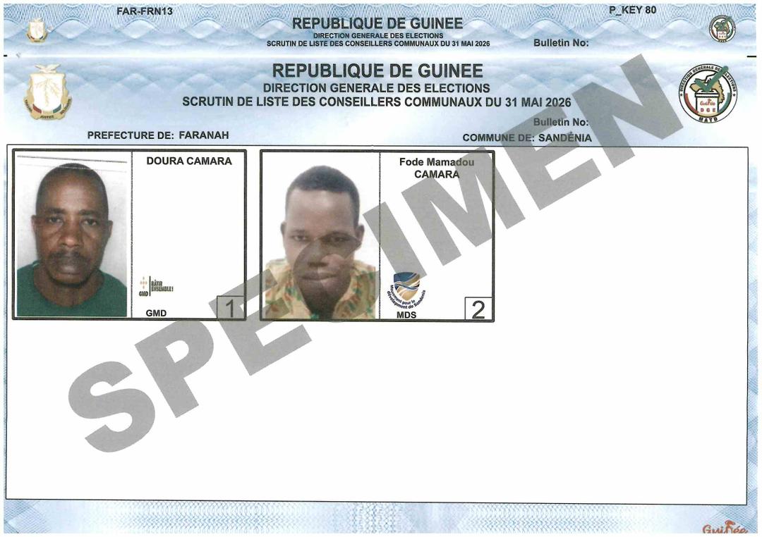 SCRUTIN DE LISTE DES CONSEILLERS COMMUNAUX DU 31 MAI 2026 - PREFECTURE DE FARANAH